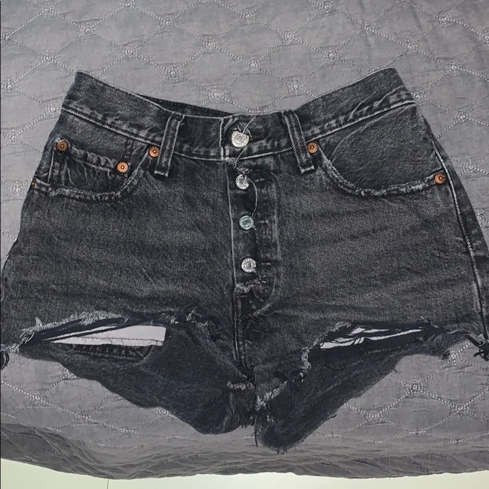 Levi’s black jean shorts